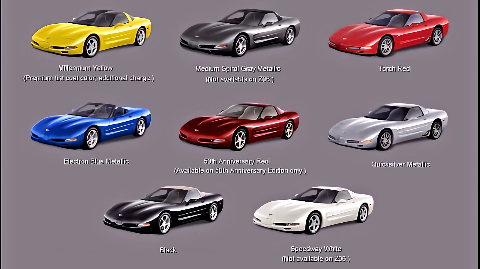 Corvette Generations/C5/C5  2003 Color Chart.webp